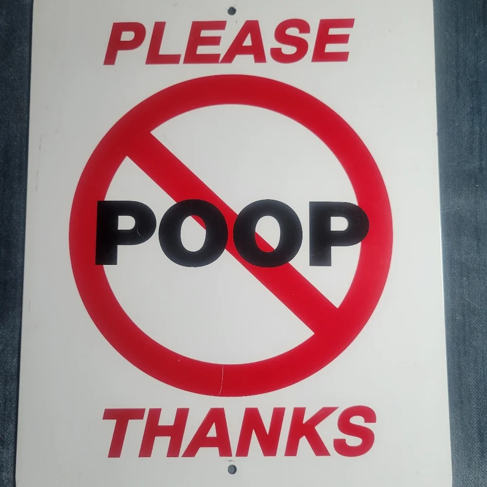 No Poop Sign 
